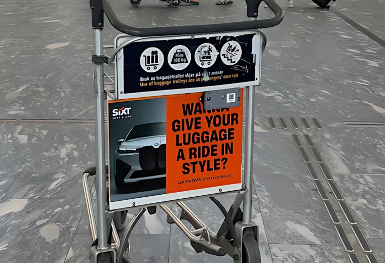 Bagasjetraller sporet på flyplass